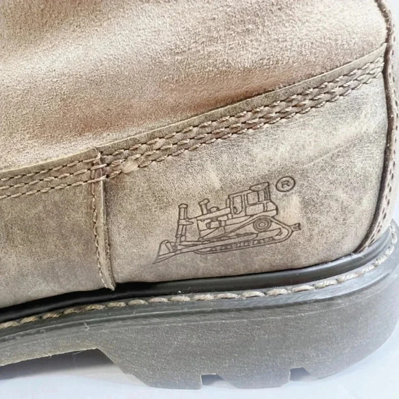 Like New CAT Caterpillar Women's Tan Leather Work Boots Size 10 - Picture 8 of 12